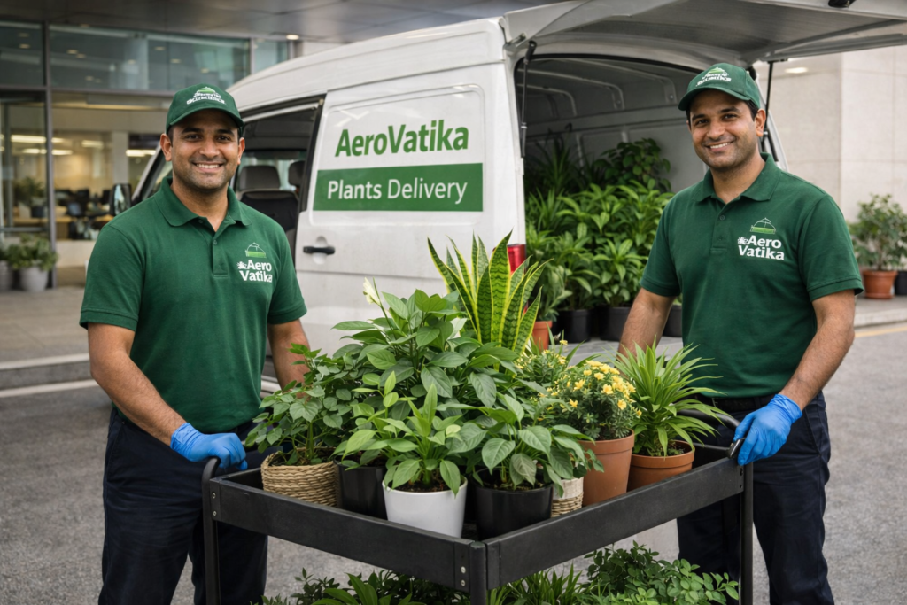 AeroVatika Odered Plants Delivery at client Site